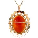 Gouden hanger met camee 14 krt, Sieraden, Tassen en Uiterlijk, Kettinghangers, Ophalen of Verzenden, Nieuw