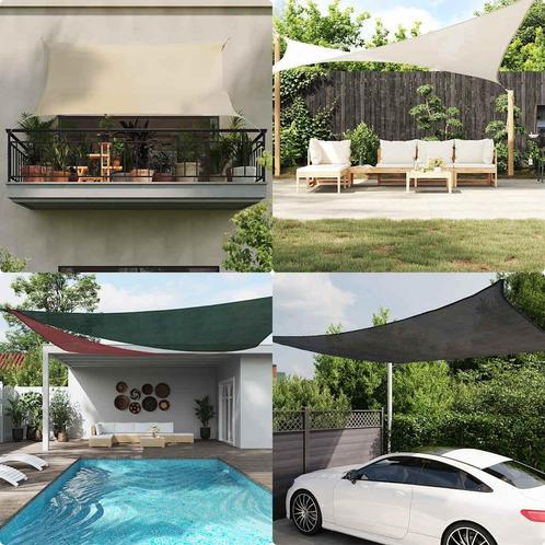 vidaXL Zonnezeil 160 g/m² driehoekig 4x4x5,8 m HDPE, Tuin en Terras, Zonneschermen, Nieuw, Verzenden