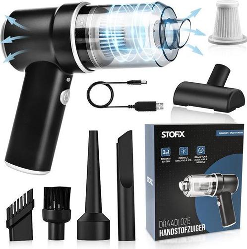 Stofix® Draadloze Auto Stofzuiger – 9000Pa Zuigkracht – Nat, Witgoed en Apparatuur, Stofzuigers, Verzenden