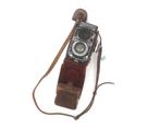 Analoge camera Rolleiflex in lederen foedraal, 20e eeuw, Gebruikt