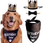 3-delige honden verjaardags set met bandana, hoedje en strik, Nieuw, Verzenden
