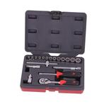 Doppenset - 1/4 Duims Aansluiting - 19 Delig - Doppendoos -, Ophalen of Verzenden, Nieuw