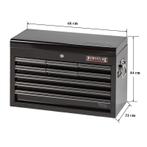 Gereedschapskist 9 laden zwart met quick lock, Ophalen of Verzenden, Nieuw