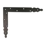 Luikhoek links 30 cm rustica staal zwart, Doe-het-zelf en Verbouw, Hang- en Sluitwerk, Verzenden, Nieuw