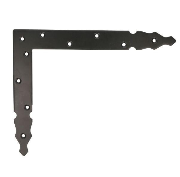 Luikhoek links 30 cm rustica staal zwart, Doe-het-zelf en Verbouw, Hang- en Sluitwerk, Verzenden