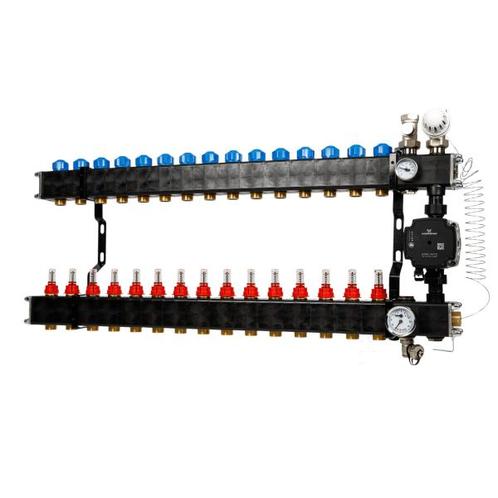 VTE composiet verdeler - pomp Grundfos - 15 groeps, Doe-het-zelf en Verbouw, Verwarming en Radiatoren, Verzenden