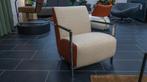 Fauteuil Harvink Alowa  stof leer, Huis en Inrichting, Fauteuils, 75 tot 100 cm, Ophalen of Verzenden, Zo goed als nieuw, Leer