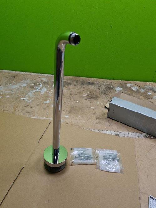 HansGrohe Muurarm met rozet 40 cm, Doe-het-zelf en Verbouw, Sanitair, Overige typen, Nieuw, Chroom, Ophalen of Verzenden