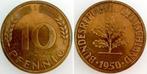 1950d Duitsland 10 Pfennig 1950 D Polierte Platte Bdl, Postzegels en Munten, Munten | Europa | Niet-Euromunten, Verzenden