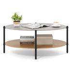 LIVSK Elegante Ovale Bijzettafel - Natuurstenen Blad - Metal, Verzenden, Nieuw