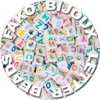 Fako Bijoux® - Letterkralen Vierkant - Letter Beads -, Hobby en Vrije tijd, Kralen en Sieraden maken, Verzenden, Nieuw