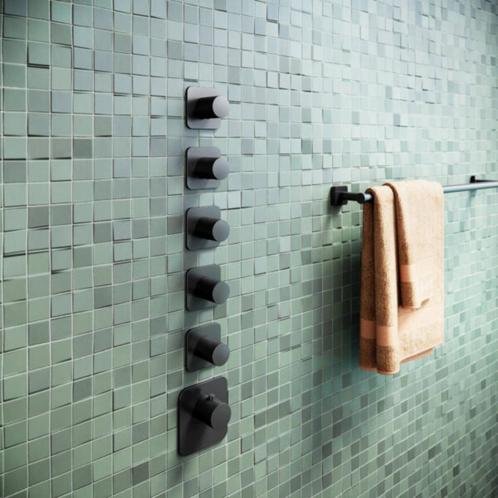 Thermostaat Hotbath Gal High Flow met 5 Stopkranen Mat Zwart, Doe-het-zelf en Verbouw, Sanitair, Kraan, Nieuw, Ophalen of Verzenden