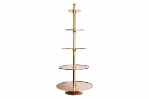 Design XXL taartplateau ABSTRACT 150cm goud metaal met vijf, Huis en Inrichting, Woonaccessoires | Vazen, Ophalen of Verzenden