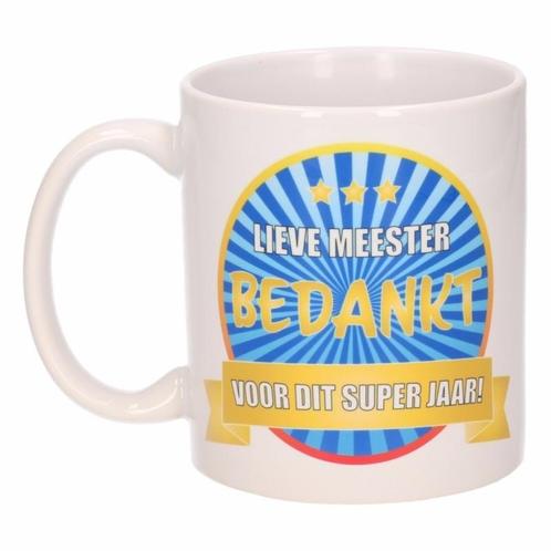 Afscheidscadeau meester beker / mok bedankt 300 ml - Meest.., Huis en Inrichting, Keuken | Servies, Ophalen of Verzenden