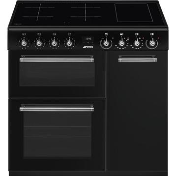 Smeg CX93IMBL inductie fornuis met 3 ovens - zwart - 90 cm. beschikbaar voor biedingen