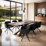 Lona fluwelen draaistoel met dikke vulling - zwart/zwart, Se, Huis en Inrichting, Verzenden, Nieuw