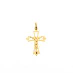 Gouden hanger van een kruis met corpus, Ophalen of Verzenden, Gebruikt, Goud, Overige merken
