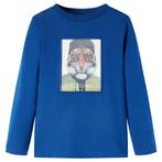 vidaXL Kindershirt met lange mouwen 128 donkerblauw, Verzenden, Nieuw