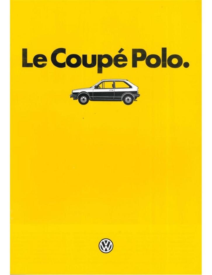 1986 VOLKSWAGEN POLO COUPÉ BROCHURE FRENCH, Boeken, Auto's | Folders en Tijdschriften, Volkswagen