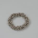 Dames armband zilverkleurig elastisch, Verzenden, Nieuw, Zilver, Staal