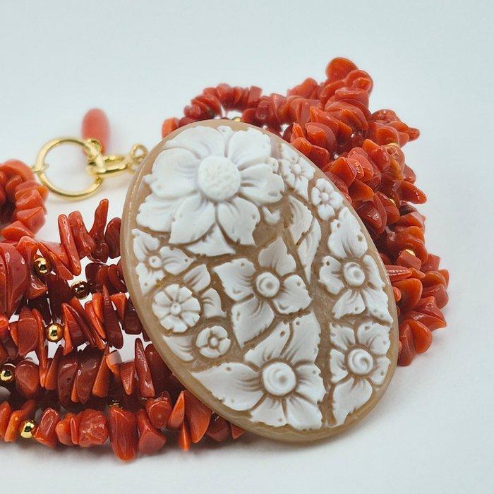 Bloedkoraal - Verguld, Zilver - Armband - CORALLO, Antiek en Kunst, Curiosa en Brocante
