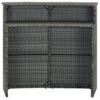 Tuinbartafel 120x55x110 cm poly rattan grijs (Tafels), Nieuw, Verzenden