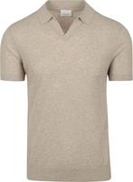 Profuomo Poloshirt Linen Blend Beige maat S Heren, Verzenden, Beige, Nieuw, Profuomo