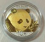 China. 10 Yuan 2018 Panda mit Goldapplikation (Zonder