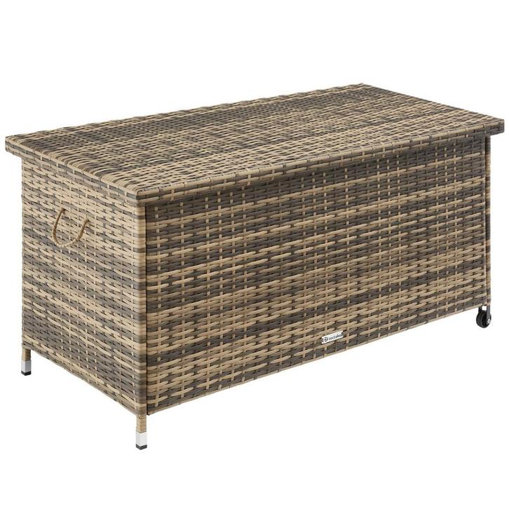 Wicker opbergbox Kiruna met kunststof gaas, 120x55x61,5cm, 2, Tuin en Terras, Overige Tuin en Terras, Verzenden