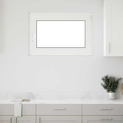 vidaXL Kelderraam RISOR 90x50 cm draai-kiep DIN rechts wit, Doe-het-zelf en Verbouw, Glas en Ramen, Nieuw, Verzenden