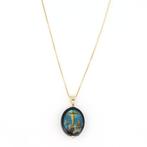 Zonder Minimumprijs - Halsketting - 18 karaat Geel goud Onyx, Sieraden, Tassen en Uiterlijk, Kettingen, Nieuw