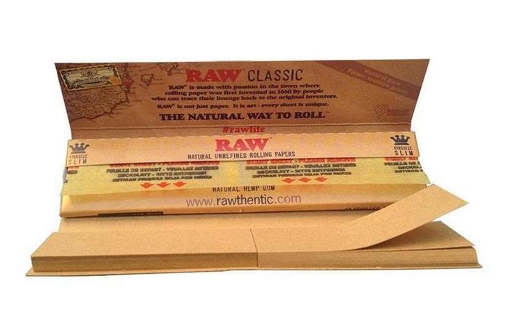 RAW Classic Connoisseur King Size Slim leaves + tips, Verzamelen, Rookartikelen, Aanstekers en Luciferdoosjes, Nieuw, Verzenden