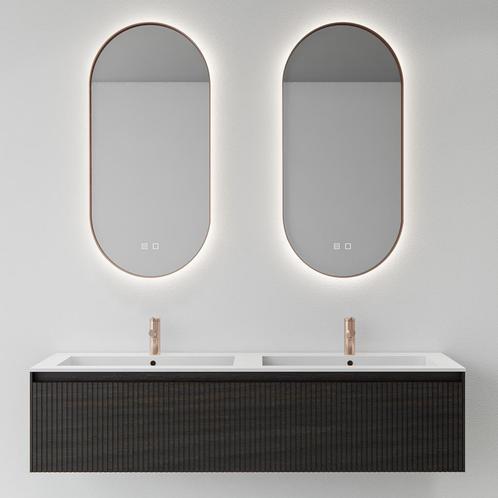 Spiegelcombinatie Boss & Wessing 2x Thyreos 50x100cm Ovaal, Doe-het-zelf en Verbouw, Sanitair, Bad, Nieuw, Ophalen of Verzenden