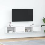 vidaXL Tv-meubelen 2 st 80x31x25,5 cm bewerkt hout wit, Huis en Inrichting, Kasten | Televisiemeubels, Verzenden, Nieuw, Overige houtsoorten