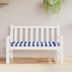 vidaXL Tuinbankkussen gestreept 120x50x7 cm stof wit en, Huis en Inrichting, Woonaccessoires | Kussens, Verzenden, Nieuw