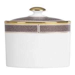 Wedgwood Shagreen Cocoa Suikerpot, Huis en Inrichting, Keuken | Servies, Nieuw, Overige materialen, Overige stijlen, Verzenden
