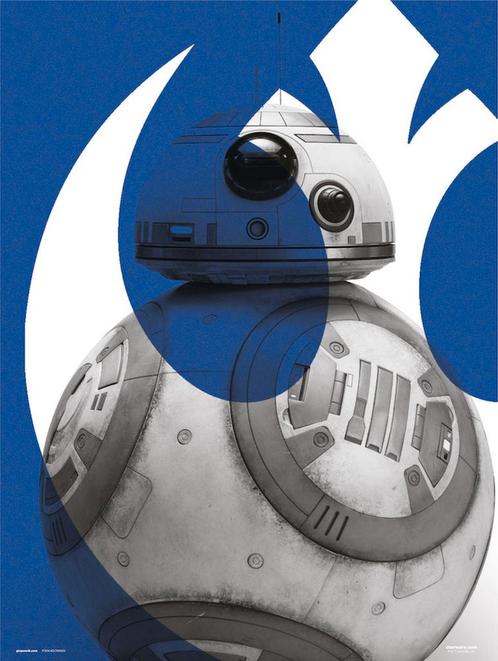 Kunstdruk Star Wars Episode IX BB 8 30x40cm, Huis en Inrichting, Woonaccessoires | Schilderijen, Tekeningen en Foto's, Nieuw, Verzenden