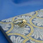 Gouden ring met zirconia (subtiele ring, gouden sieraden), Gebruikt, Overige kleuren, Ophalen of Verzenden, 17 tot 18