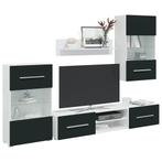 vidaXL 5-delige Tv-meubels met LED-verlichting bewerkt hout, Huis en Inrichting, Verzenden, Nieuw, Overige houtsoorten