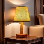 Stoffen Tafellamp – Hout en LED, 3 Lichtkleuren, Huis en Inrichting, Lampen | Tafellampen, Verzenden, Nieuw