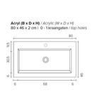 Badkamermeubel Boss & Wessing Pepper Acryl Wastafel Met, Ophalen of Verzenden, Nieuw