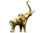 Olifant - aluminium beeld - 48 cm - goud - in detail, Ophalen of Verzenden, Nieuw