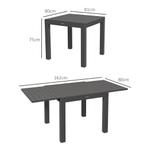 TRUUSK Tuintafel Eettafel Voor 6 Personen, Uitbreidbare Terr, Verzenden, Nieuw