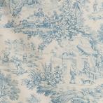 Prachtige Toile de Jouy blauw - Meubelstof - 300 cm - 290 cm