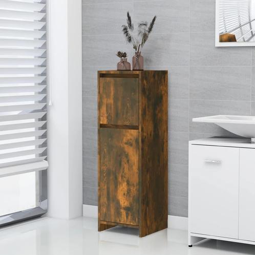 vidaXL Badkamerkast 30x30x95 cm bewerkt hout gerookt, Huis en Inrichting, Badkamer | Badkamermeubels, Nieuw, Minder dan 100 cm