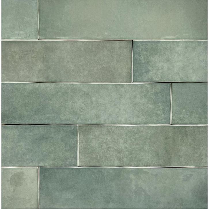 Zellige Turques Keramiek 6.2x25 cm Blauw (Prijs per M2), Doe-het-zelf en Verbouw, Sanitair, Ophalen of Verzenden