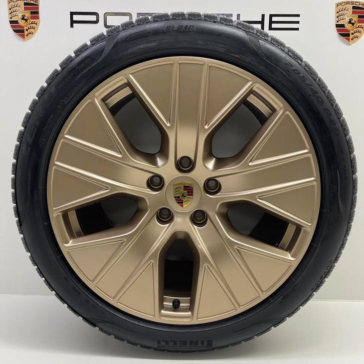 Porsche Taycan 20 Turbo Aero NEO DYME GOLD winterset NIEUW, Auto-onderdelen, Banden en Velgen, 20 inch, Winterbanden, 285 mm, Personenwagen
