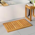 vidaXL Badmat Effen Bruin 80 x 50 cm Hout, Verzenden, Nieuw, Bruin