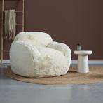 *WOONWINKEL* Fluffy Fauteuil Creme Vacht, Huis en Inrichting, Verzenden, Nieuw, Stof
