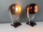 Lamp - Metaal - Set van twee vintage bol spotjes, Antiek en Kunst